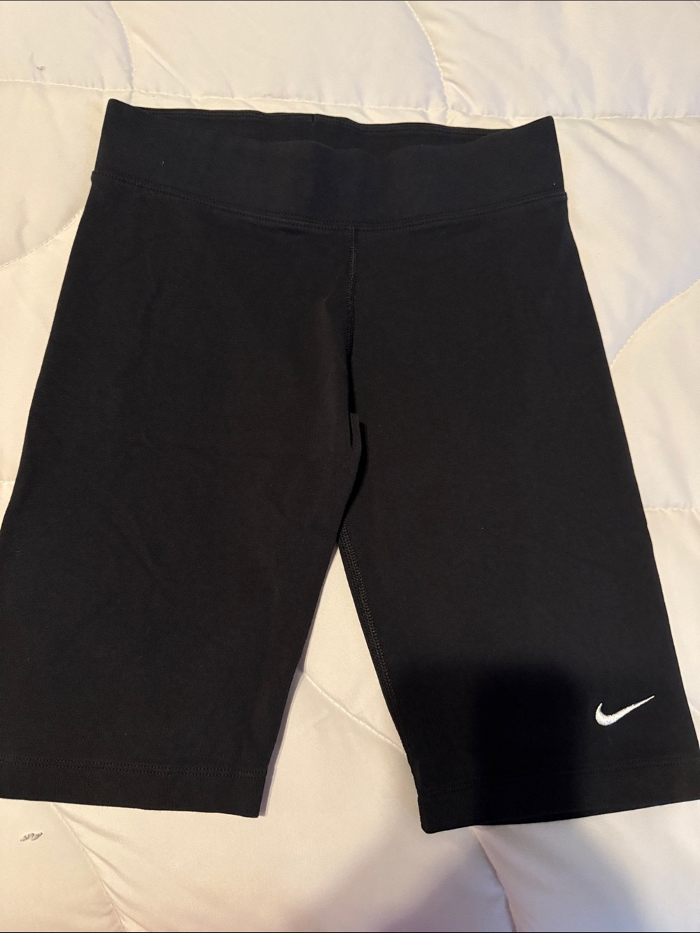 Nike Women’s Black Bike Shorts with White Swoosh